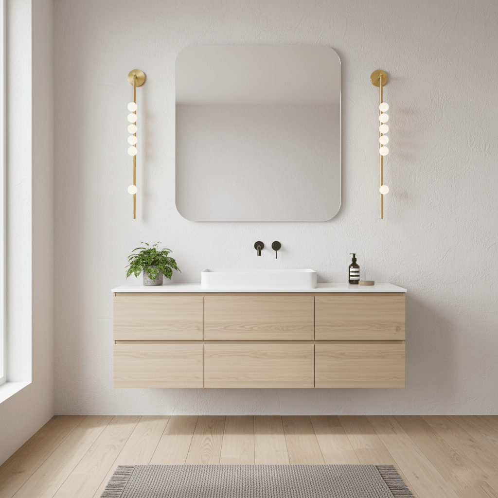 Brass Glass Tube Wall Lamp - Elegant Design with Adjustable Lighting
