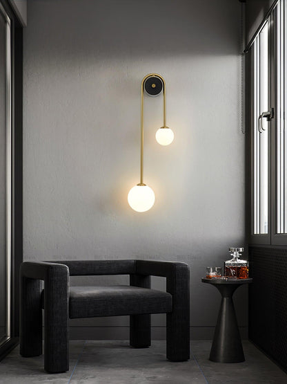 Brass Arc Wall Light - Adjustable Arm & Energy-Efficient LED Design