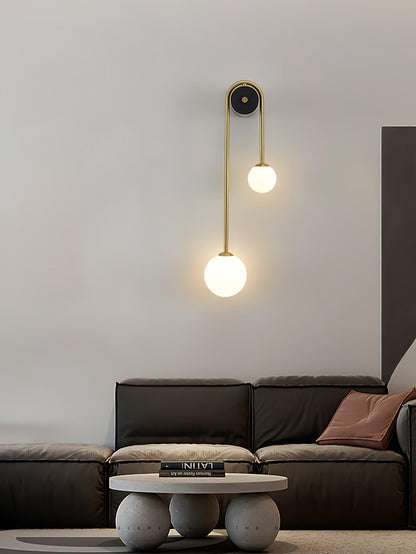 Brass Arc Wall Light - Adjustable Arm & Energy-Efficient LED Design