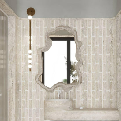 Brass Glass Tube Wall Lamp - Elegant Design with Adjustable Lighting