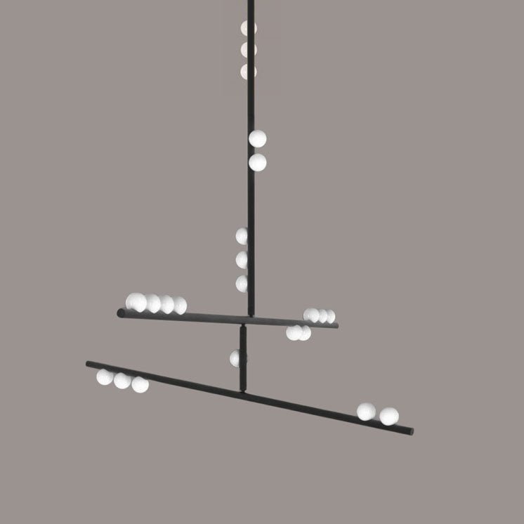 Elegant Brass Glass Drop Chandelier with Adjustable Height & LED Compa