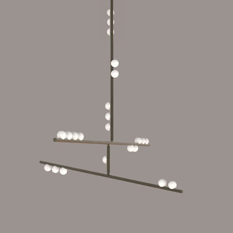Elegant Brass Glass Drop Chandelier with Adjustable Height & LED Compa