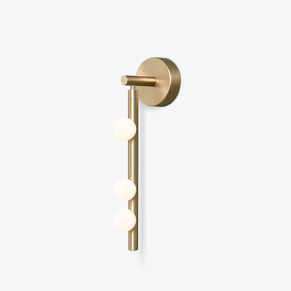 Brass Glass Tube Wall Lamp - Elegant Design with Adjustable Lighting