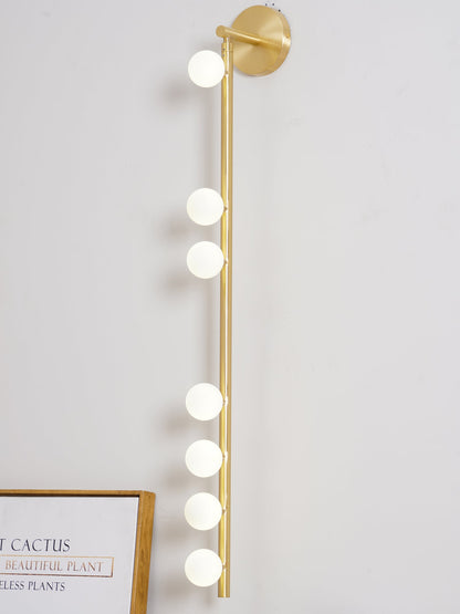 Brass Glass Tube Wall Lamp - Elegant Design with Adjustable Lighting