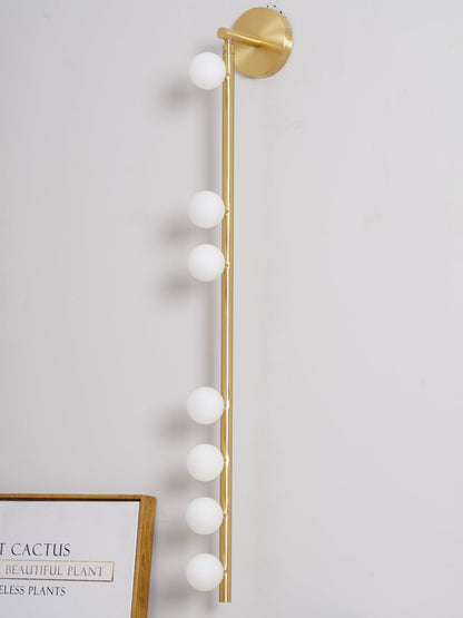 Brass Glass Tube Wall Lamp - Elegant Design with Adjustable Lighting