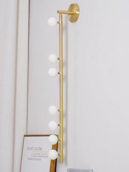 Brass Glass Tube Wall Lamp - Elegant Design with Adjustable Lighting