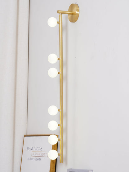 Brass Glass Tube Wall Lamp - Elegant Design with Adjustable Lighting