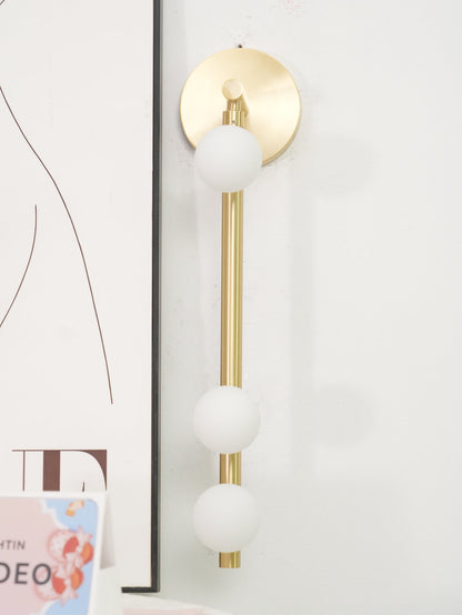 Brass Glass Tube Wall Lamp - Elegant Design with Adjustable Lighting