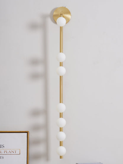 Brass Glass Tube Wall Lamp - Elegant Design with Adjustable Lighting
