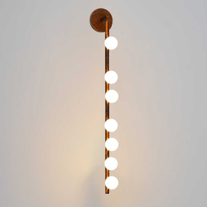 Brass Glass Tube Wall Lamp - Elegant Design with Adjustable Lighting