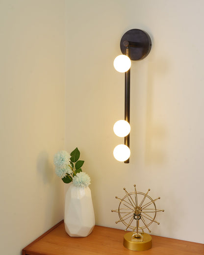 Brass Glass Tube Wall Lamp - Elegant Design with Adjustable Lighting