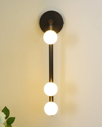 Brass Glass Tube Wall Lamp - Elegant Design with Adjustable Lighting