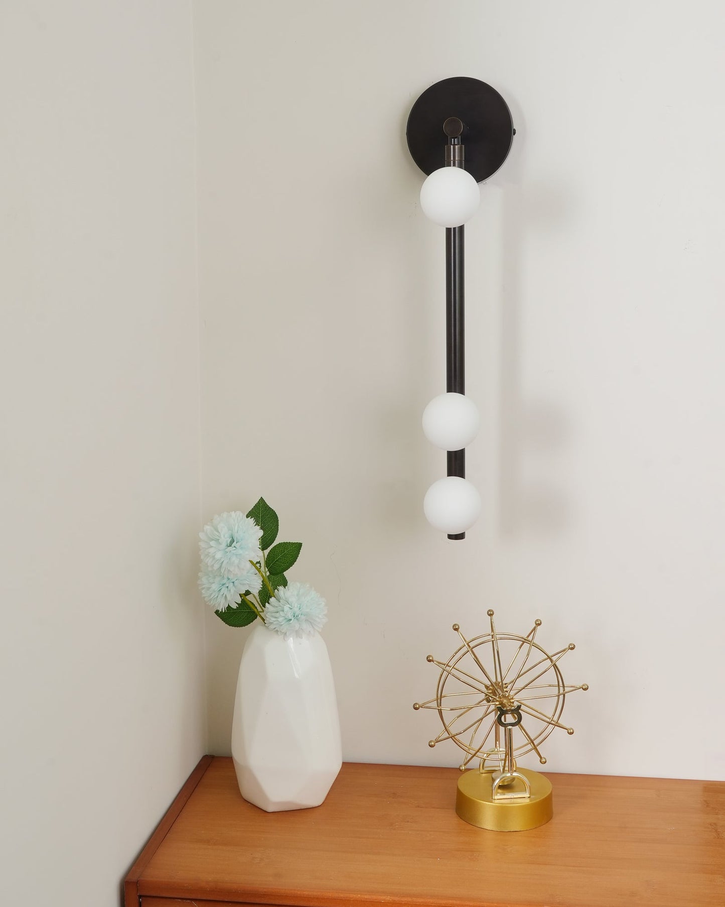 Brass Glass Tube Wall Lamp - Elegant Design with Adjustable Lighting