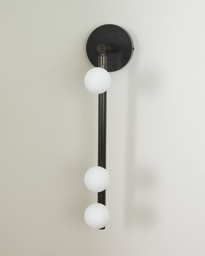 Brass Glass Tube Wall Lamp - Elegant Design with Adjustable Lighting