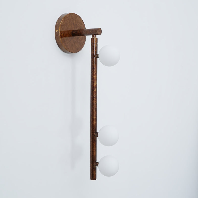 Brass Glass Tube Wall Lamp - Elegant Design with Adjustable Lighting