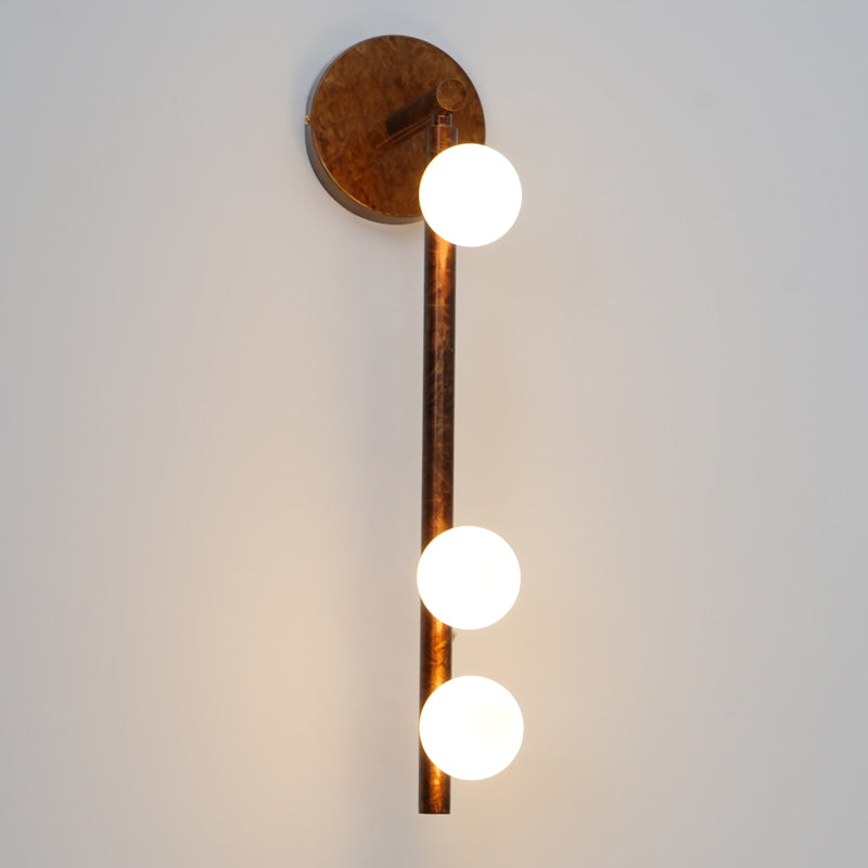 Brass Glass Tube Wall Lamp - Elegant Design with Adjustable Lighting