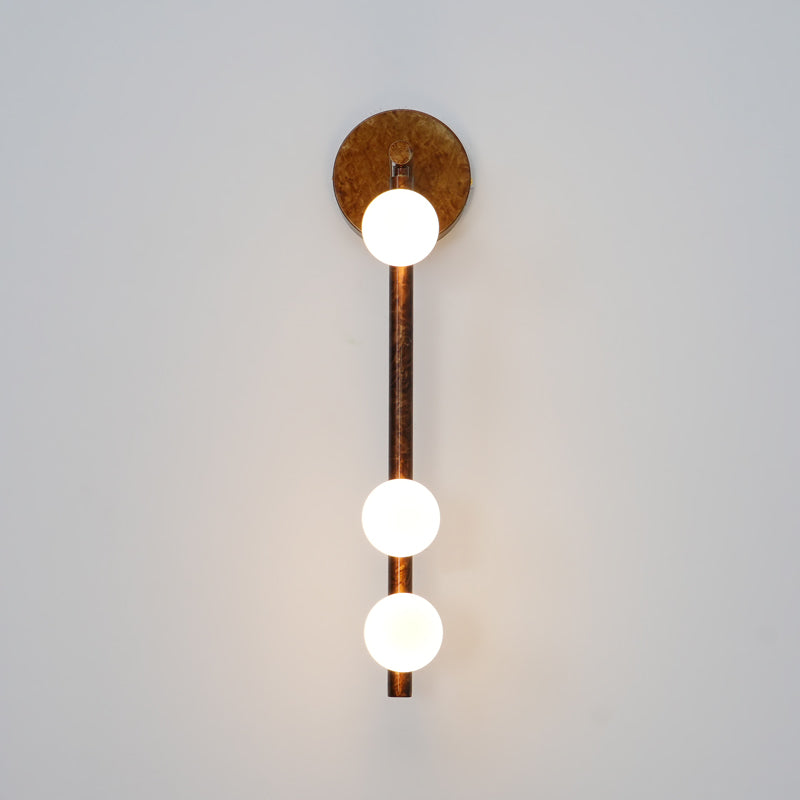 Brass Glass Tube Wall Lamp - Elegant Design with Adjustable Lighting