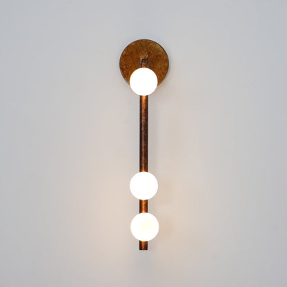 Brass Glass Tube Wall Lamp - Elegant Design with Adjustable Lighting