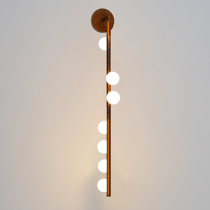 Brass Glass Tube Wall Lamp - Elegant Design with Adjustable Lighting