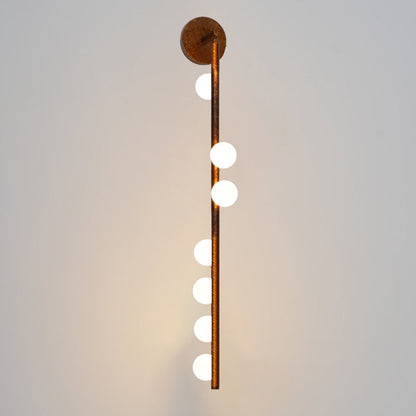 Brass Glass Tube Wall Lamp - Elegant Design with Adjustable Lighting