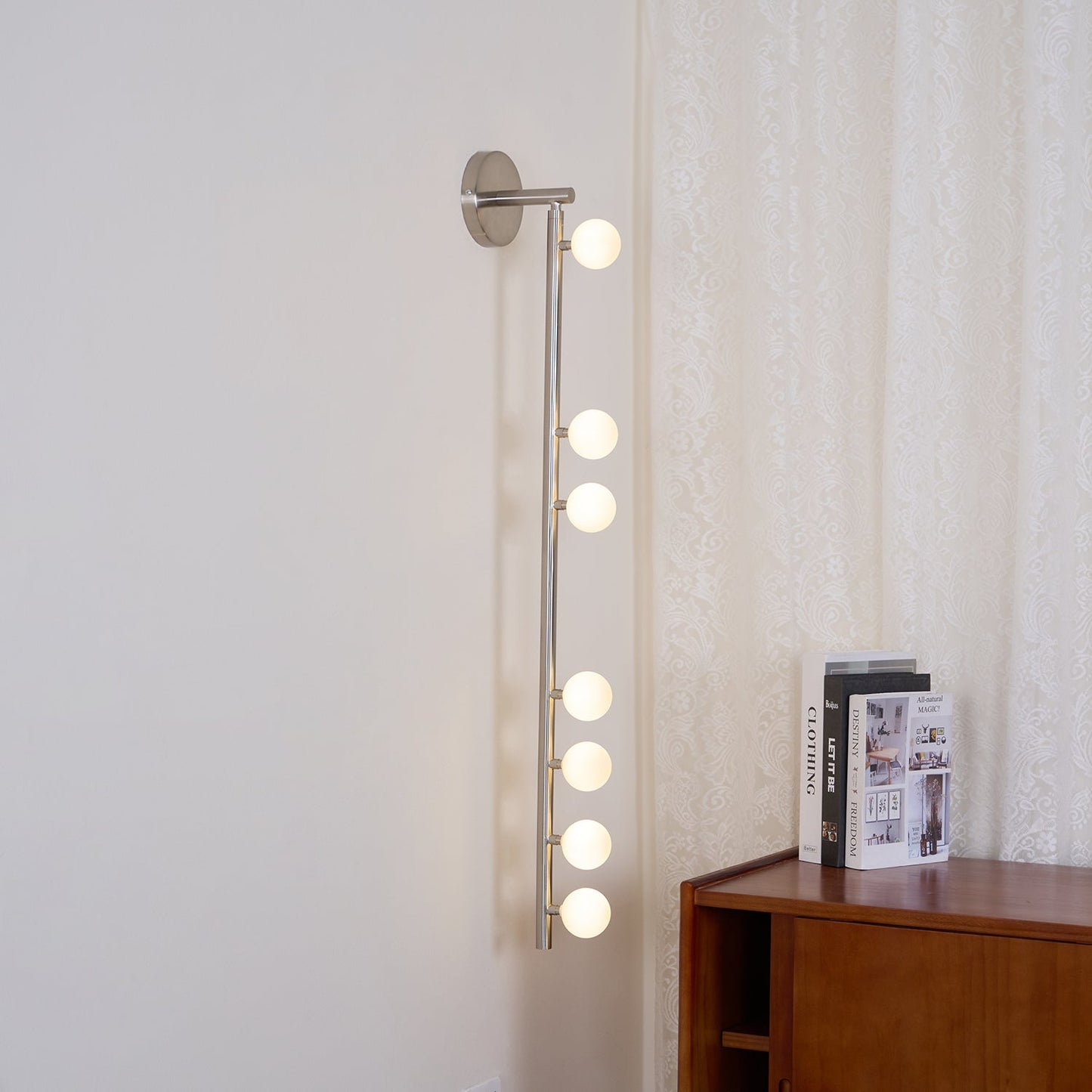 Brass Glass Tube Wall Lamp - Elegant Design with Adjustable Lighting