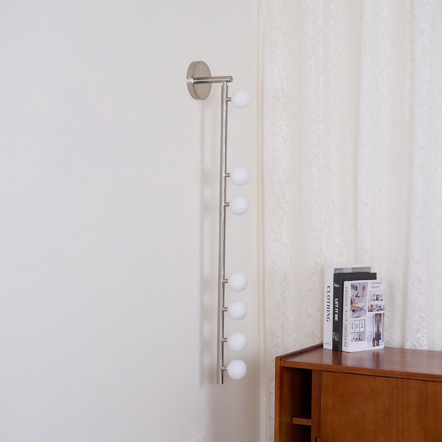 Brass Glass Tube Wall Lamp - Elegant Design with Adjustable Lighting