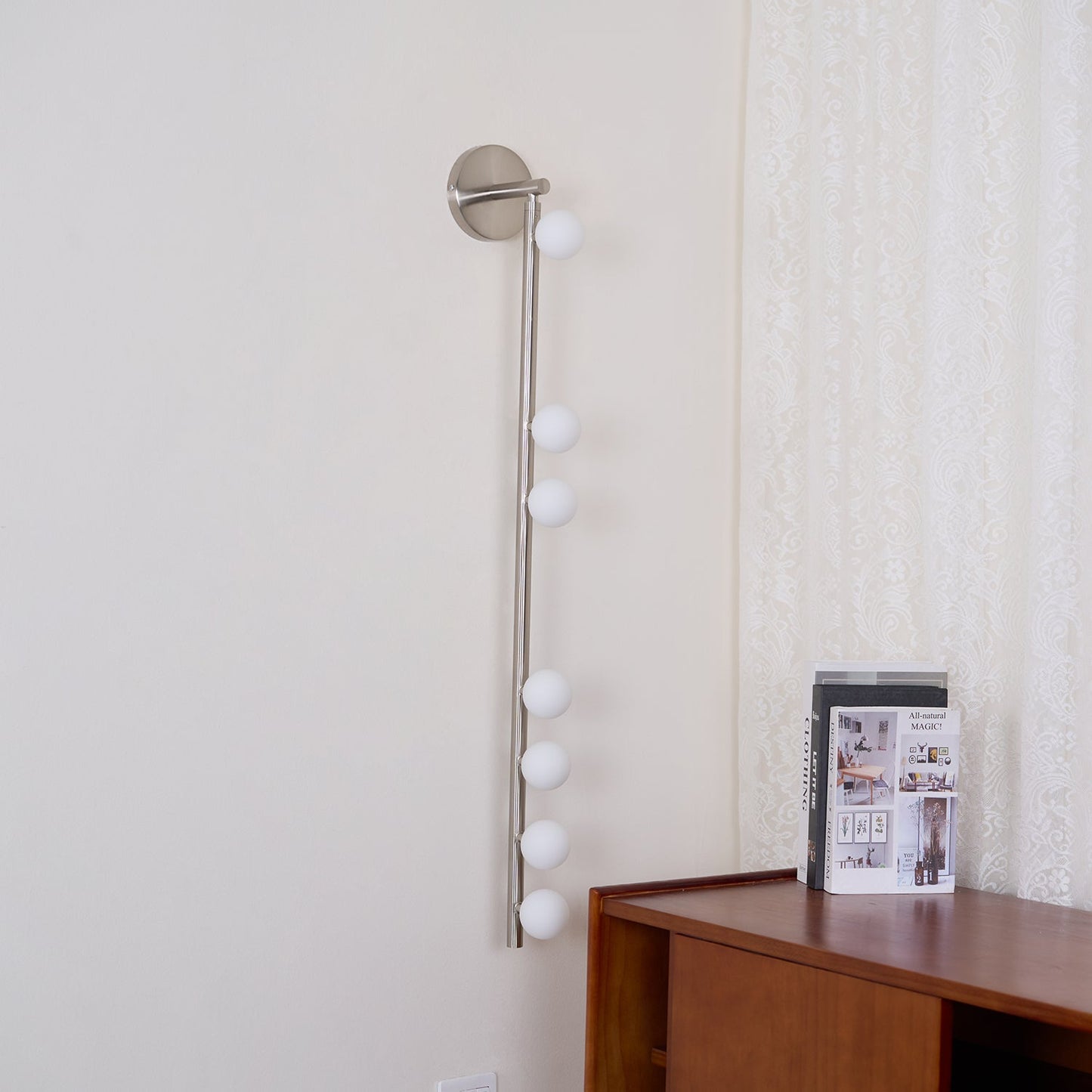 Brass Glass Tube Wall Lamp - Elegant Design with Adjustable Lighting