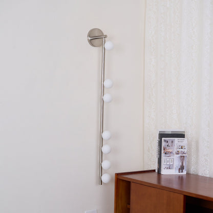 Brass Glass Tube Wall Lamp - Elegant Design with Adjustable Lighting