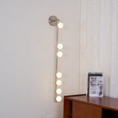Brass Glass Tube Wall Lamp - Elegant Design with Adjustable Lighting