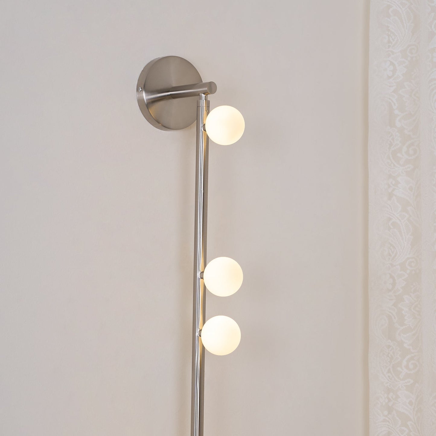 Brass Glass Tube Wall Lamp - Elegant Design with Adjustable Lighting