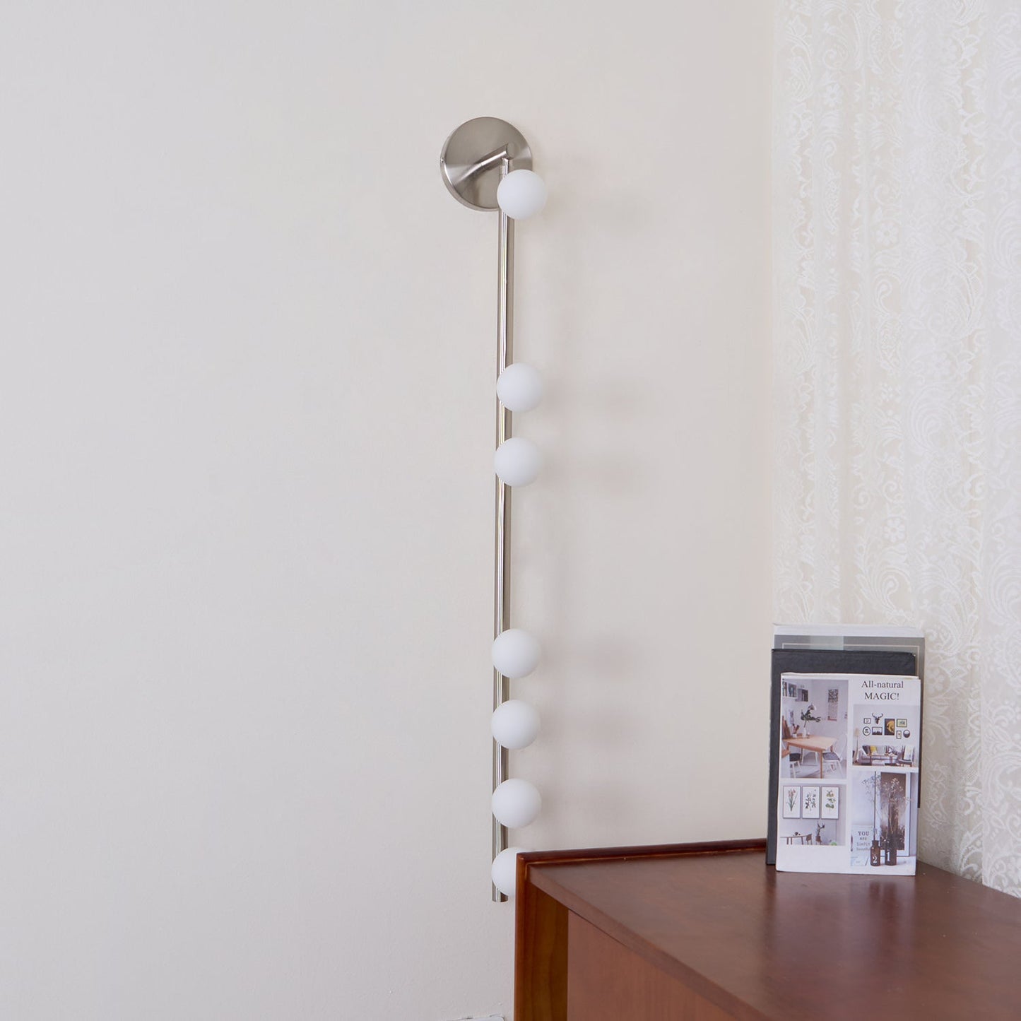 Brass Glass Tube Wall Lamp - Elegant Design with Adjustable Lighting