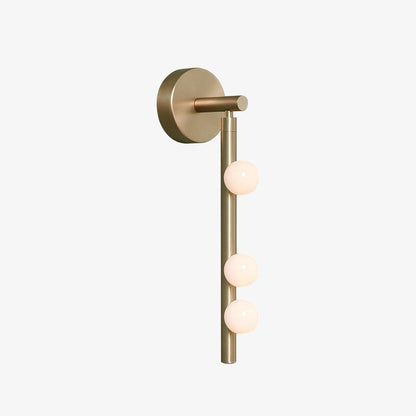 Brass Glass Tube Wall Lamp - Elegant Design with Adjustable Lighting