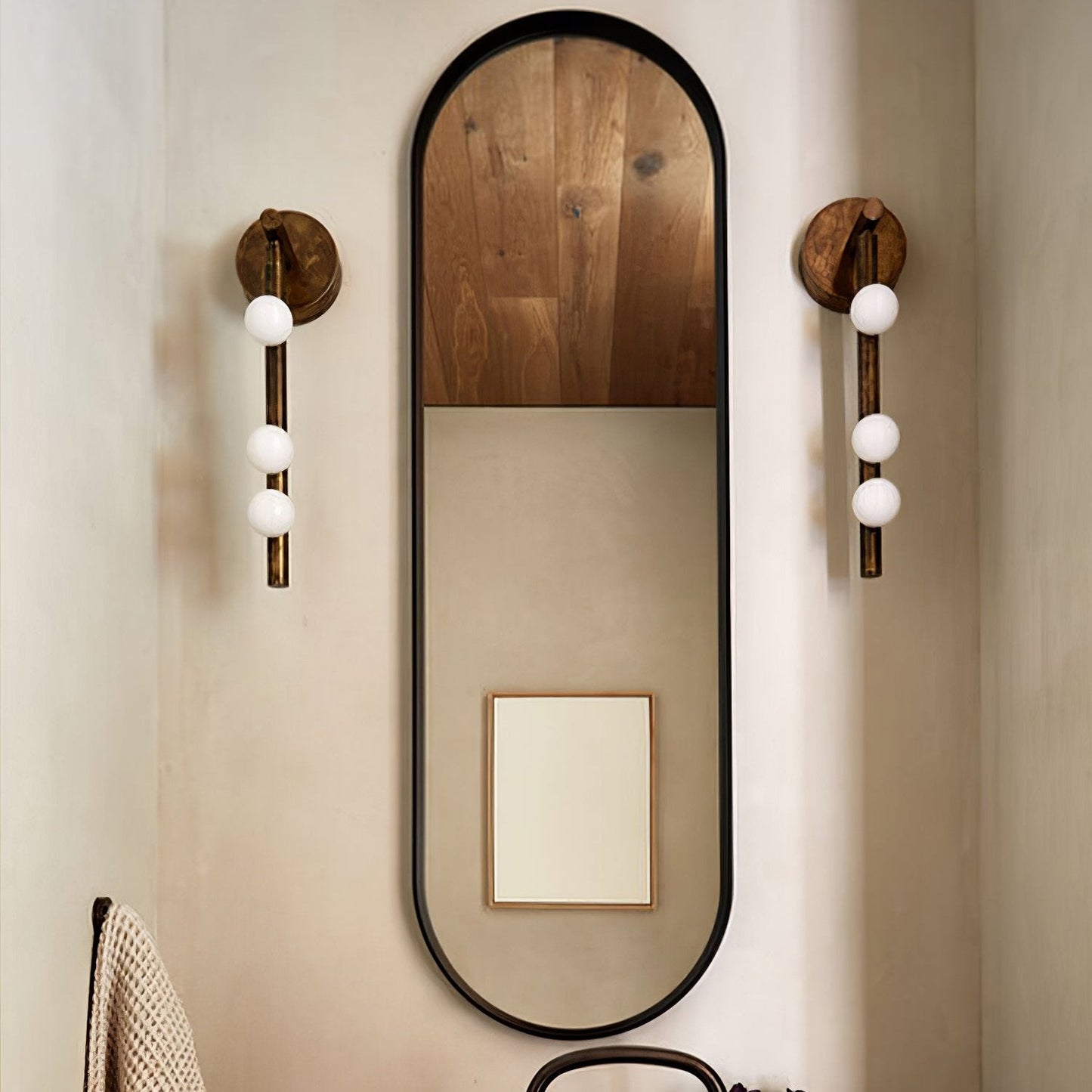 Brass Glass Tube Wall Lamp - Elegant Design with Adjustable Lighting