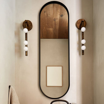 Brass Glass Tube Wall Lamp - Elegant Design with Adjustable Lighting