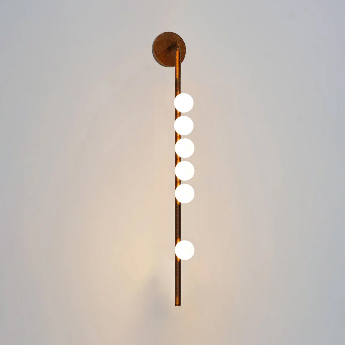 Brass Glass Tube Wall Lamp - Elegant Design with Adjustable Lighting