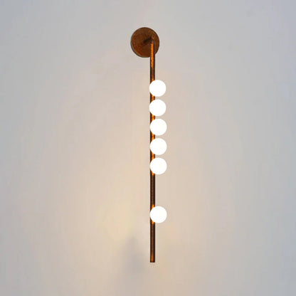 Brass Glass Tube Wall Lamp - Elegant Design with Adjustable Lighting