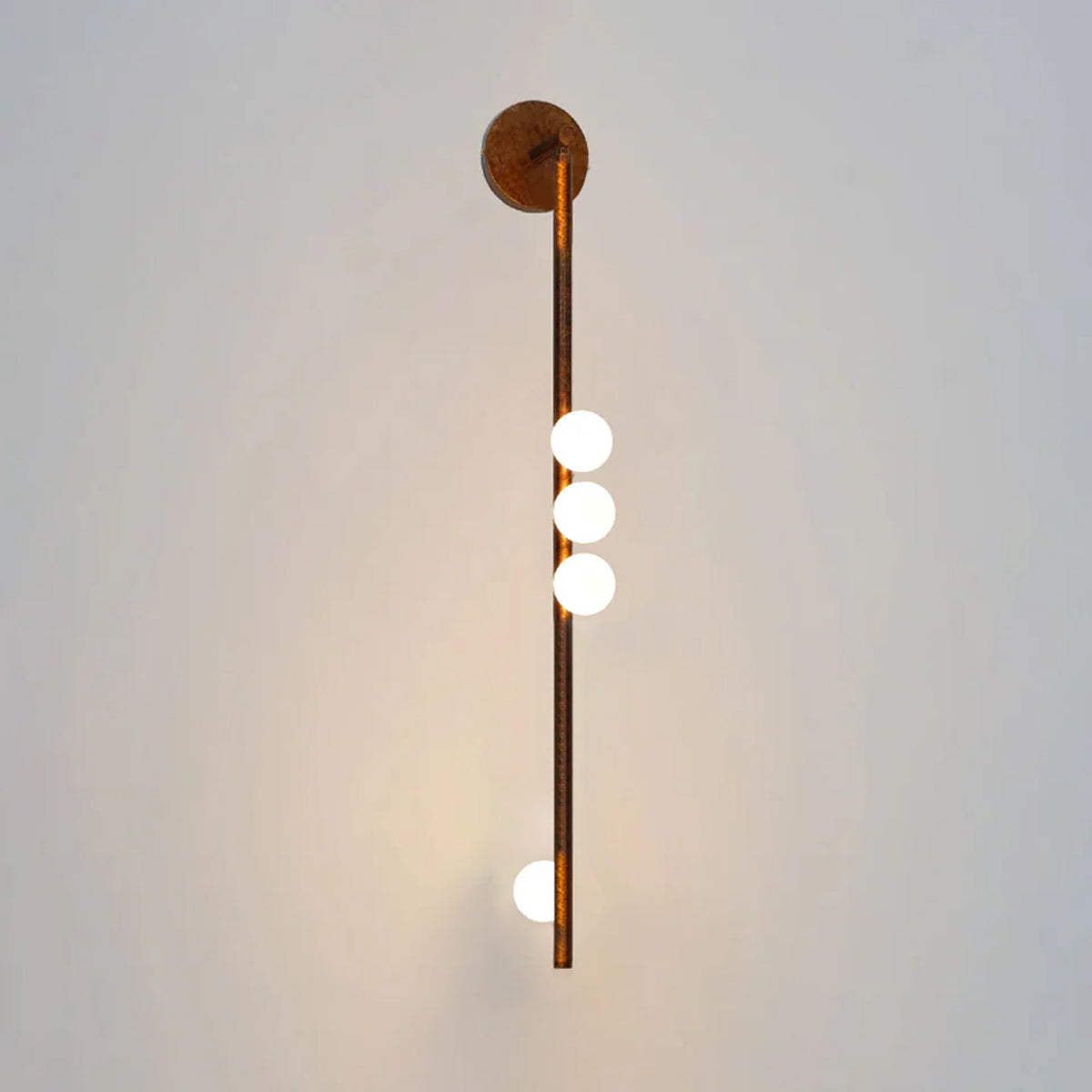 Brass Glass Tube Wall Lamp - Elegant Design with Adjustable Lighting