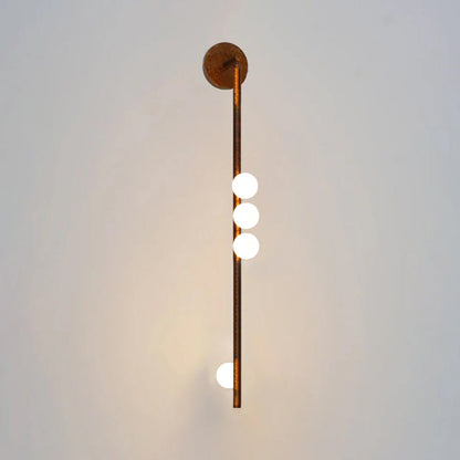 Brass Glass Tube Wall Lamp - Elegant Design with Adjustable Lighting