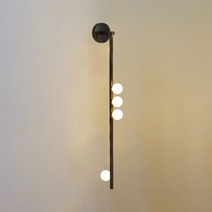 Brass Glass Tube Wall Lamp - Elegant Design with Adjustable Lighting