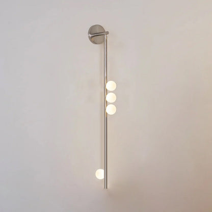 Brass Glass Tube Wall Lamp - Elegant Design with Adjustable Lighting