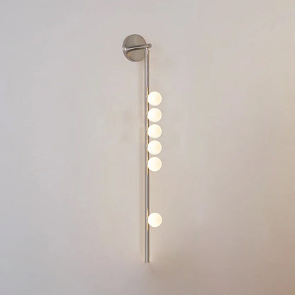 Brass Glass Tube Wall Lamp - Elegant Design with Adjustable Lighting