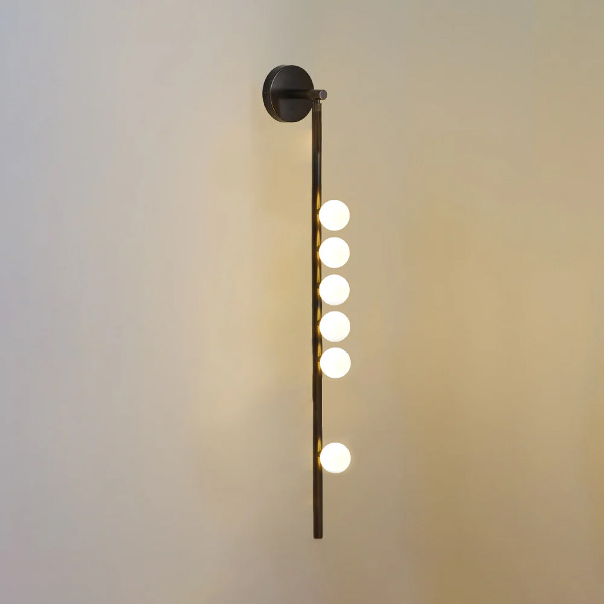Brass Glass Tube Wall Lamp - Elegant Design with Adjustable Lighting
