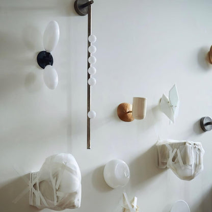 Brass Glass Tube Wall Lamp - Elegant Design with Adjustable Lighting
