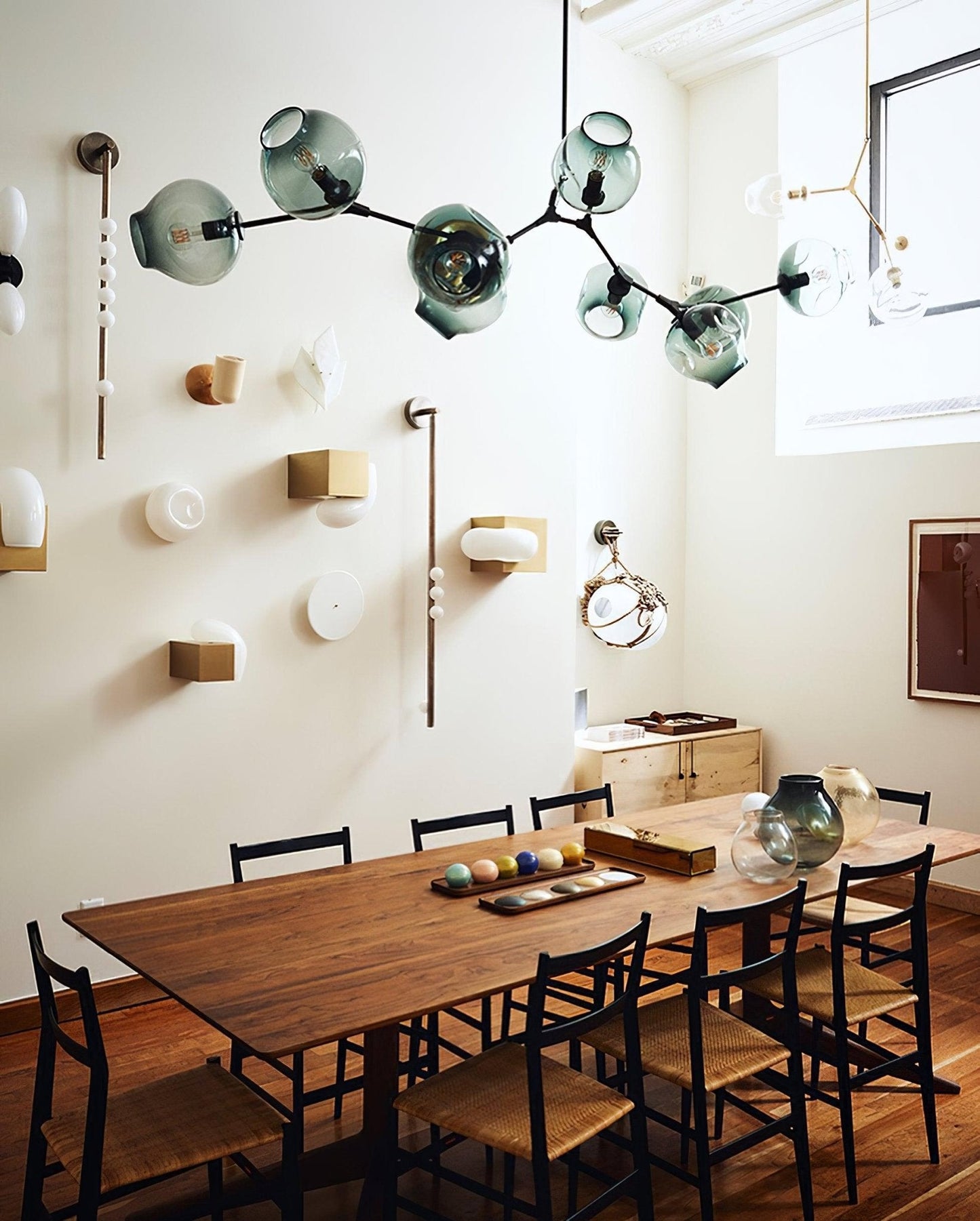 Brass Glass Tube Wall Lamp - Elegant Design with Adjustable Lighting