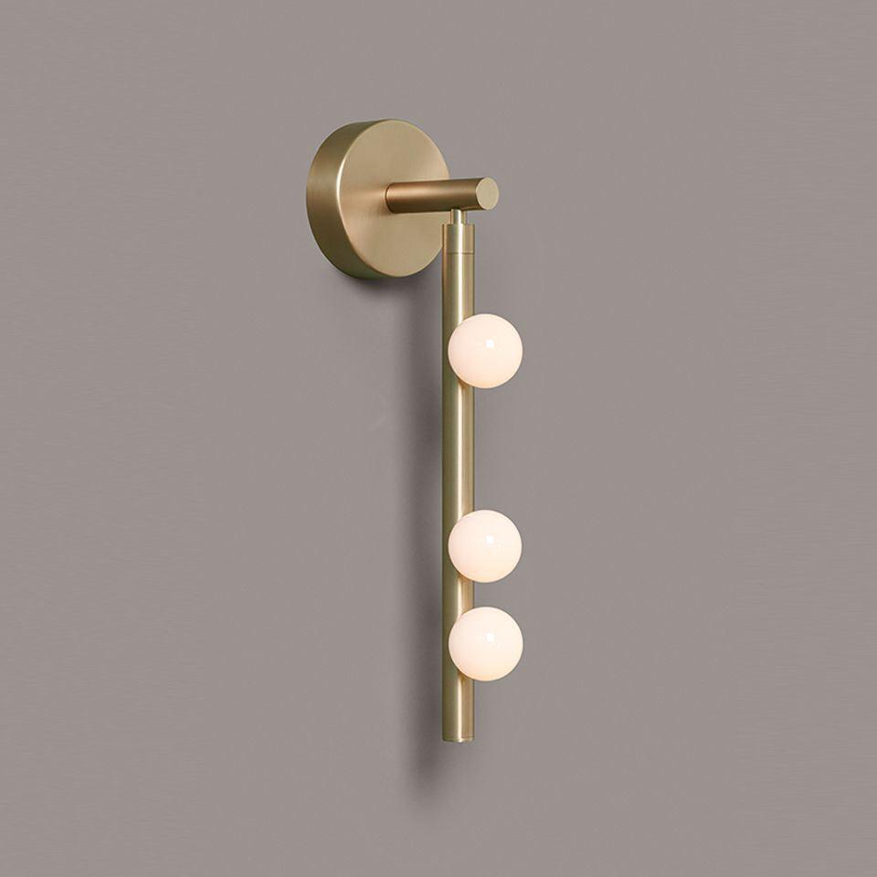 Brass Glass Tube Wall Lamp - Elegant Design with Adjustable Lighting