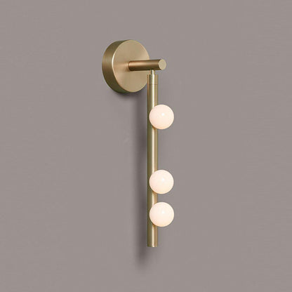 Brass Glass Tube Wall Lamp - Elegant Design with Adjustable Lighting