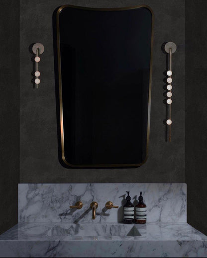 Brass Glass Tube Wall Lamp - Elegant Design with Adjustable Lighting