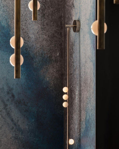 Brass Glass Tube Wall Lamp - Elegant Design with Adjustable Lighting