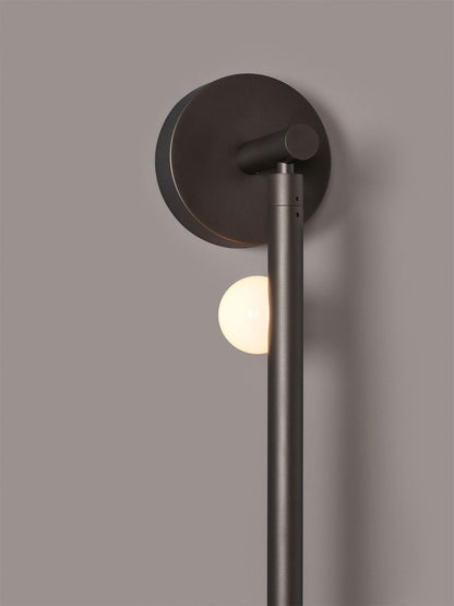 Brass Glass Tube Wall Lamp - Elegant Design with Adjustable Lighting