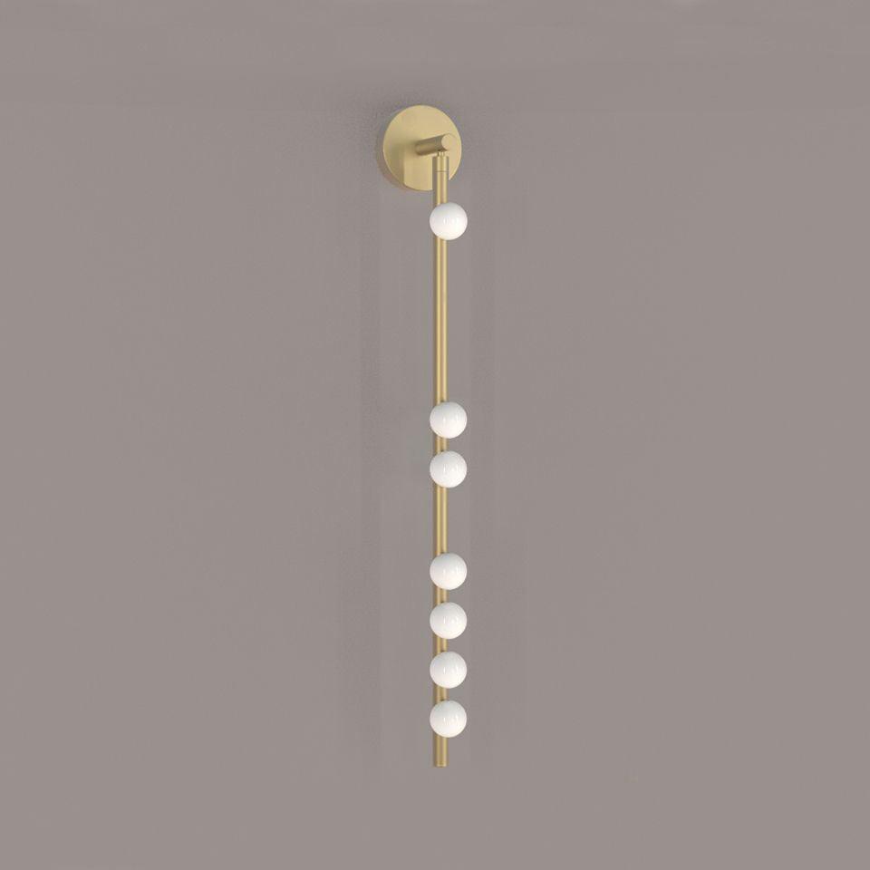 Brass Glass Tube Wall Lamp - Elegant Design with Adjustable Lighting